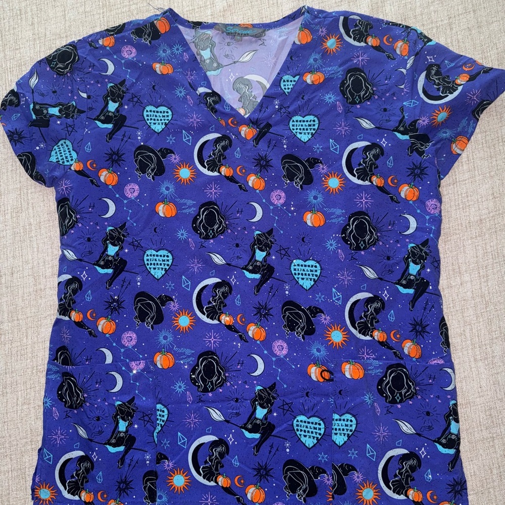Halloween Scrub Top